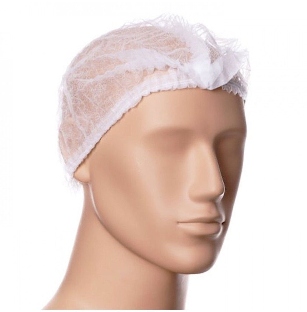 Disposable white head caps
