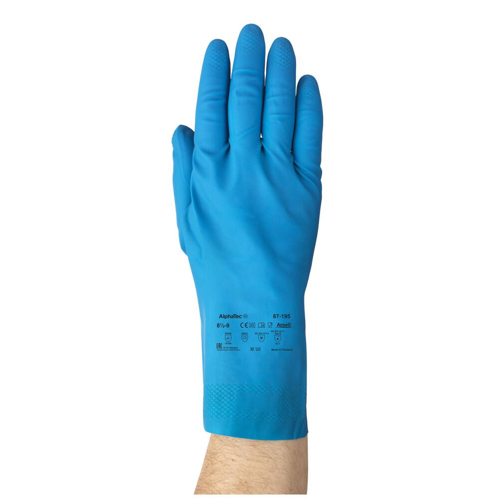 Γάντια Νο. 6,5-7 γενικής χρήσης λάτεξ μπλε 12 ζευγάρια